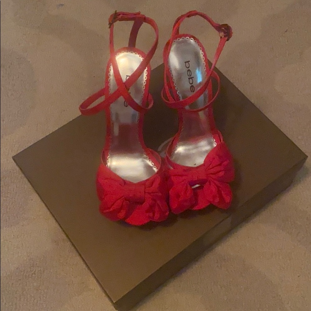 Red Bebe Heels